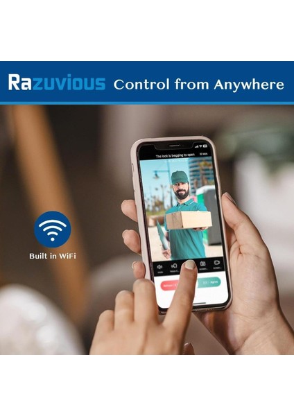 Wifi Kameralı Akıllı Kilit, Parmak Izi ve Uygulama Kontrollü Video Interkom Kapı Kilidi indirimleri