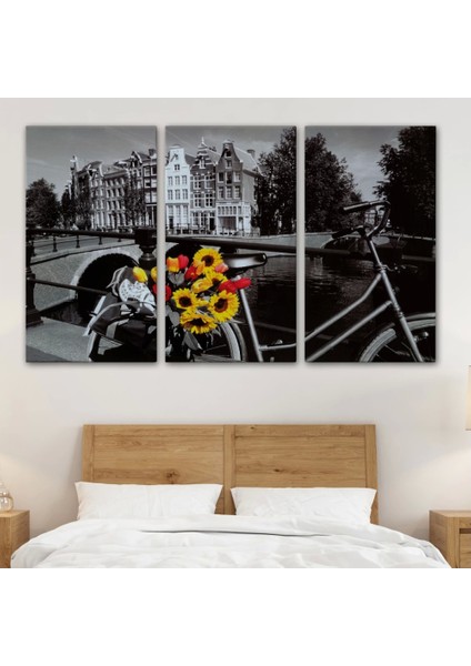 - Amsterdam Kanallarındaki Bisiklet ve Laleler TABLOSU-6594