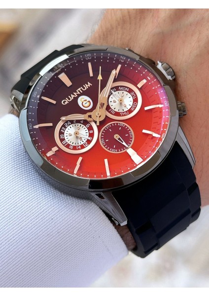 Fonksiyonları Aktif Silikon Kordon Çelik Kasa Lisanslı Galatasaray Taraftar Erkek Kol Saati