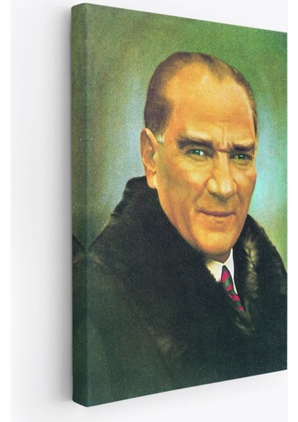 - Atatürk Portre Tablosu Mustafa Kemal Atatürk Dikdörtgen Dekoratif Kanvas Tablo-Cş-70