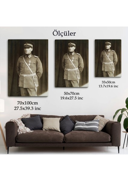 - Atatürk Portre Tablosu Türkiye Cumhuriyeti Kurucusu Mustafa Kemal Atatürk Dekoratif Tablo-Cu-73