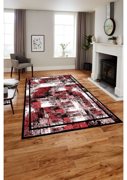 Çerçeveli Modern Dijital Baskılı Yıkanabilir Kaymaz Yolluk Mutfak Salon Halısı,Çerçeveli-77-Kırmızı, fiyatları