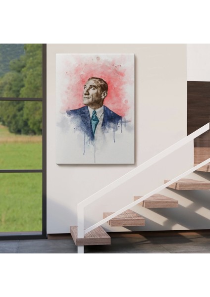 - Mustafa Kemal Atatürk Suluboya Görünümlü Portresi Dekoratif Kanvas Tablo-Db-79 fırsatları