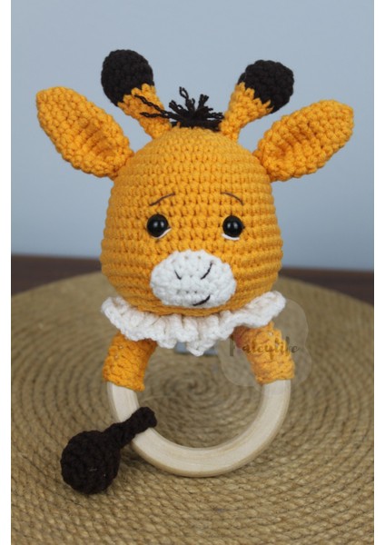 Amigurumi Zürafa Bebek ve Çıngırak Diş Kaşıyıcı