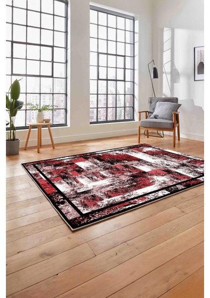 Çerçeveli Modern Dijital Baskılı Yıkanabilir Kaymaz Yolluk Mutfak Salon Halısı,Çerçeveli-77-Kırmızı, indirimleri