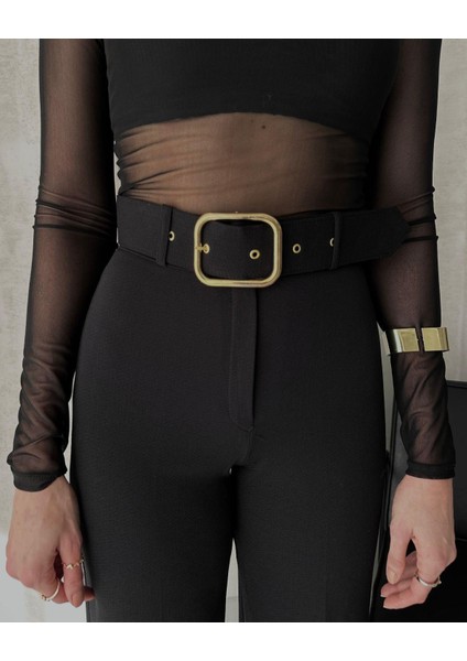 Kadın Bella Kaplama Kemerli Likralı Palazzo Pantolon modelleri