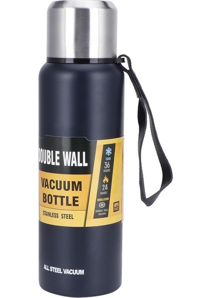 304 L Çelik 750 ml Vakumlu Lacivert Kamp ve Piknik Termosu