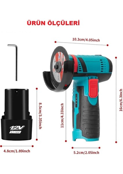 20 Watt Şarjlı Avuç Içi Spiral Avuç Taşlamalar 90 2 Yıl