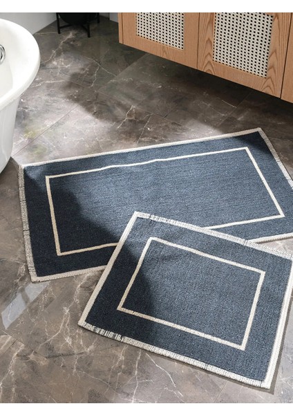 Lcw Home Antrasit Geometrik Desenli Banyo Paspası 2'li