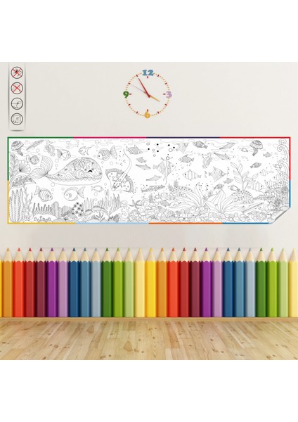 Statik Kağıt Doya Doya Boyama (Hayvanlar Alemi) 120 cm x 400 cm 11