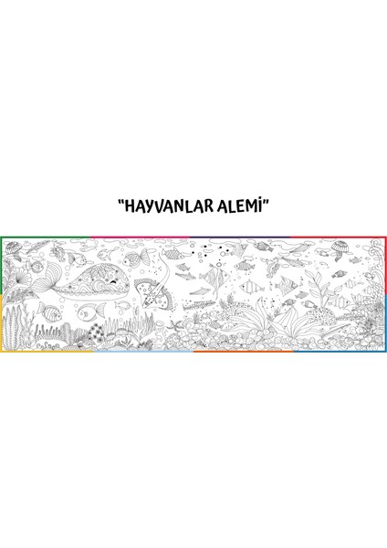 Statik Kağıt Doya Doya Boyama (Hayvanlar Alemi) 120 cm x 400 cm 11