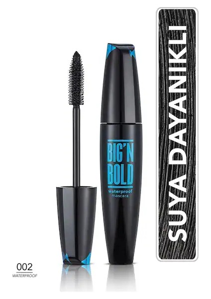Big'n Bold Suya Dayanıklı Dolgunlaştırıcı Maskara 002 Waterproof
