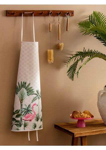 Flamingo Baskılı Mutfak Önlüğü