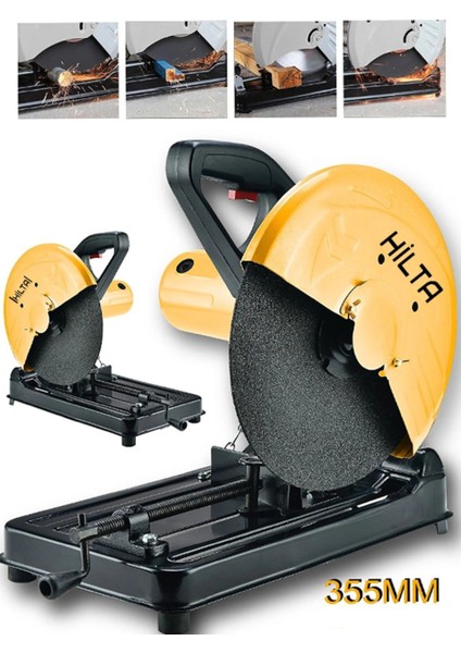Alman 9800W Çelik Dişli Şanzuman Bakır Sargılı 355MM Profil Metal Profil Kesim Makinesi Kafa Koparm