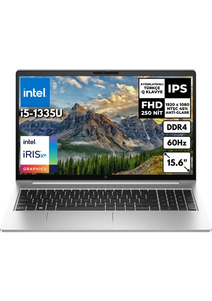 Elitebook 650 G10 I5-1335U 8 GB 2 TB SSD 15.6" Fhd Windows 10 Pro Dizüstü Bilgisayar 9G2U9ETHMF81