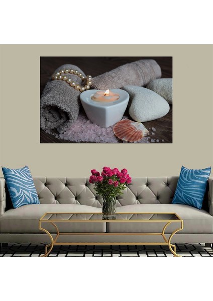 Dekoratif Baskı Love Candle Kanvas Tablo