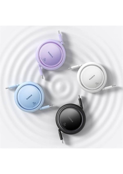 Free2Pull Mini Makaralı Type-C To Lightning 20W Kablo Siyah