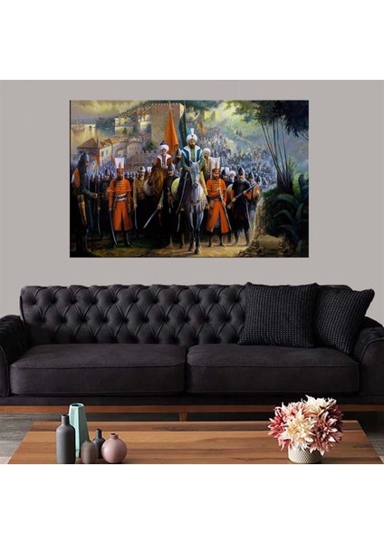 Dekoratif Baskı Osmanlı Askerleri Kanvas Tablo