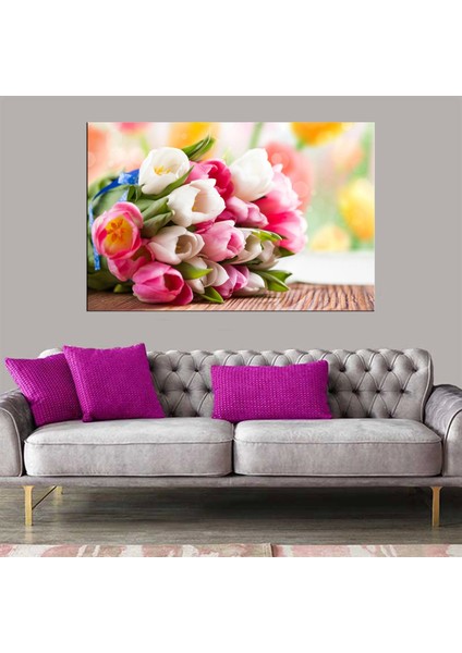Dekoratif Baskı Buket Çiçek Duvarlar Kanvas Tablo