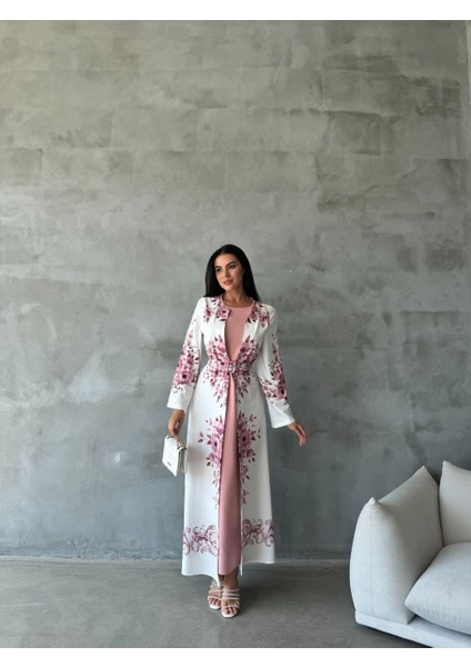 İthal Babel Kumaş Elbise (Kemer Dahildir)