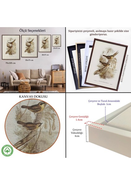 - Çerçeveli Dal Üzerindeki Kuşlar TABLOSU-8022 indirimleri