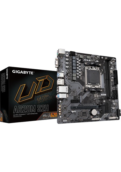 Gıgabyte A620M-S2H, Rev.1.2, 6400MHZ, 2xddr5, 1x M.2, D-Sub, Hdmı, Dp, Amd Ryzen 7000 Serisi, Am5 Soket Anakart