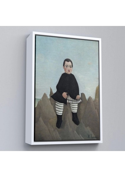 - Çerçeveli Henri Rousseau - Kayaların Üzerindeki Çocuk Tablosu - Boy On The ROCKS-8083 fırsatları