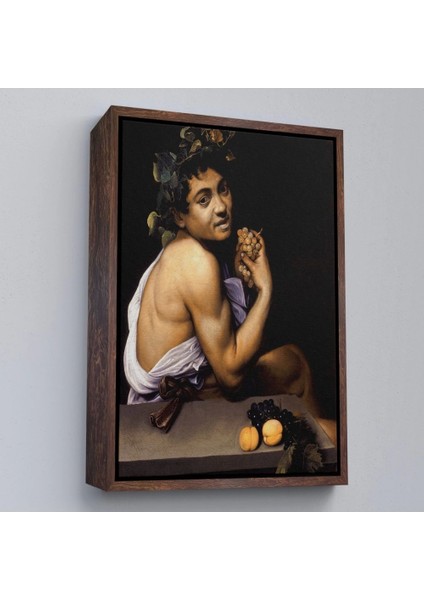 - Çerçeveli Genç Hasta Bacchus - Caravaggio TABLO-7665