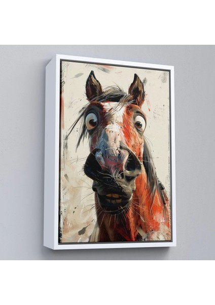 - Çerçeveli Sevimli At Portre TABLOSU-7853 fırsatları