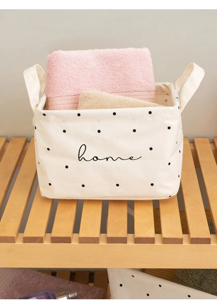 Lcw Home Yazı Baskılı Organizer Sepet 20 x 16 x 14 cm