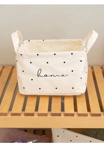 Lcw Home Yazı Baskılı Organizer Sepet 20 x 16 x 14 cm