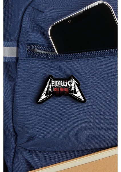 Metallica No3 - Rock Music - Müzik - Pin - Rozet - Broş - Yaka Çanta Aksesuar modelleri