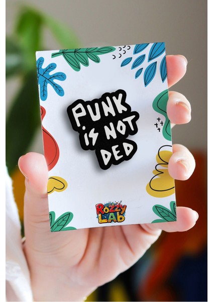 Punk Is Not Ded No1 - Rock Music - Müzik - Pin - Rozet - Broş - Yaka Çanta Aksesuar
