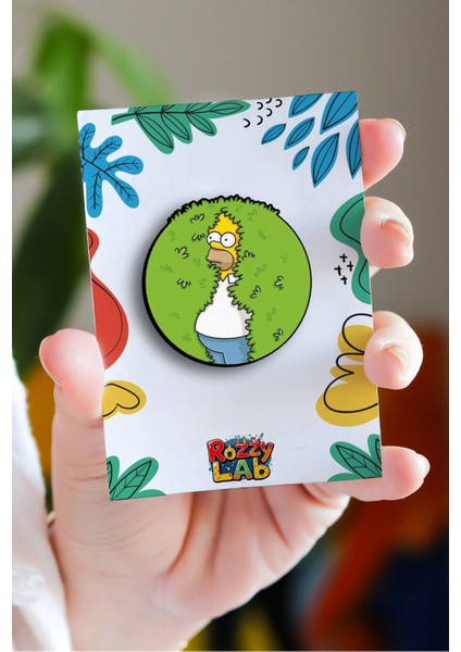 Simpsons Homer Pin Rozet Broş Yaka Çanta Aksesuar