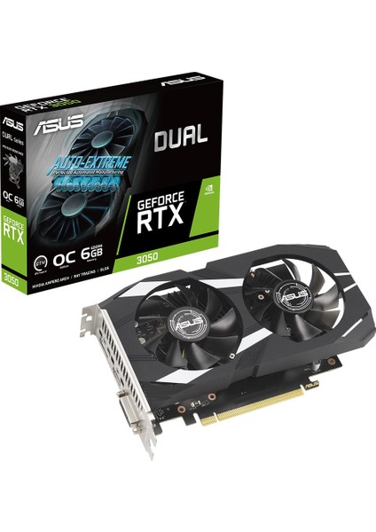 Asus DUAL-RTX3050-O6G, 6gb, Gddr6, 96BIT, 1xhdmı, 1xdp, 1xdvı Gamıng Ekran Kartı