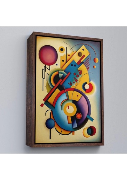 - Çerçeveli Kandinsky Tablosu Minimal Soyut TABLO-7826