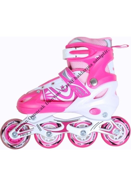 Işıklı Metal Gövdeli Ayarlanabilir Pembe Alıştırma Pateni fiyatları