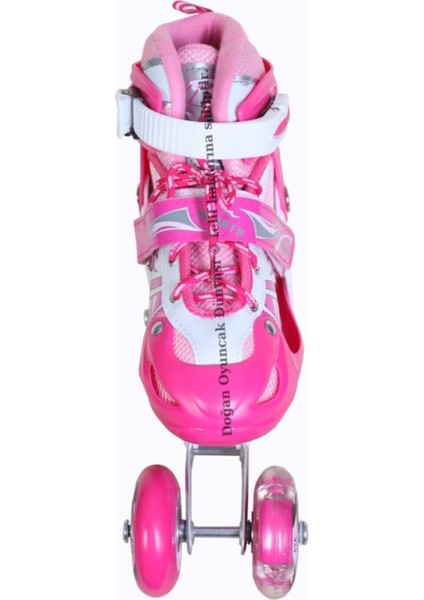 Işıklı Metal Gövdeli Ayarlanabilir Pembe Alıştırma Pateni fırsatları