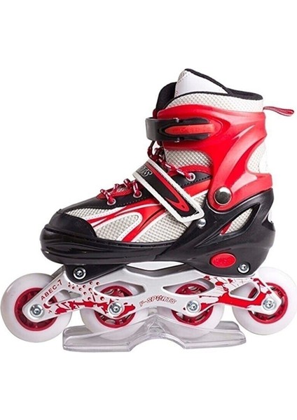 Kırmızı Ayarlanabilir 2+2 Işıklı Metal Alıştırma Pateni Taşıma Çantal (Yeni Sezon) fiyatları