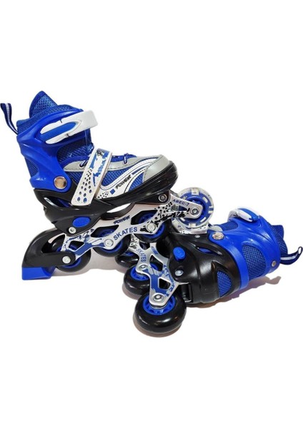 Orijinal Işıklı Ayarlanabilir Çantalı 2+1 Metal Gövde Alıştırma Çocuk Pateni fırsatları