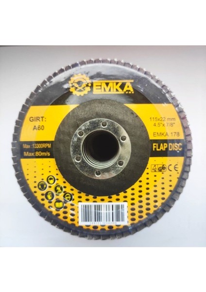 Flex Zımpara Flap Dısc 115*22 mm A60 10 Adet