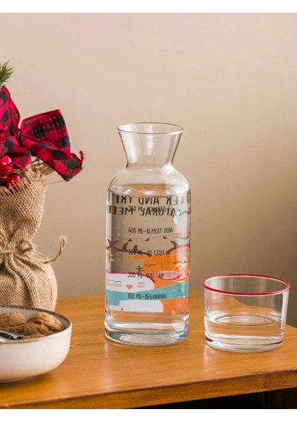 Lcw Home Karışık Baskılı Kapaklı Cam Sürahi 700 ml indirimleri