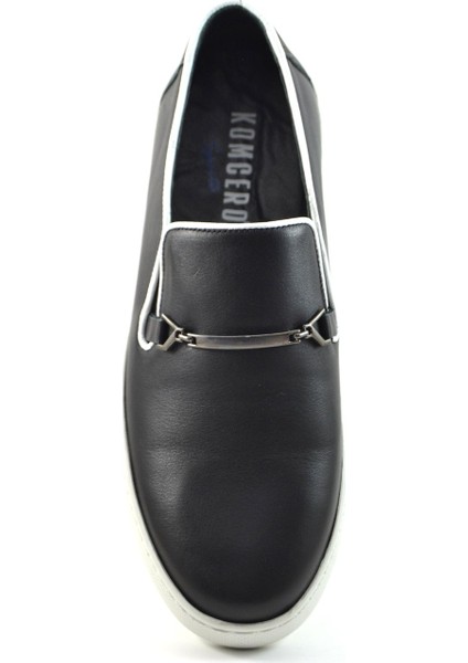 7Y6572-4366 Deri Mavi & Siyah Casual Erkek Ayakkabı fırsatları