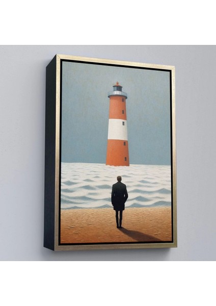 - Çerçeveli Sahilde Tefekkür Eden Adam TABLOSU-7507