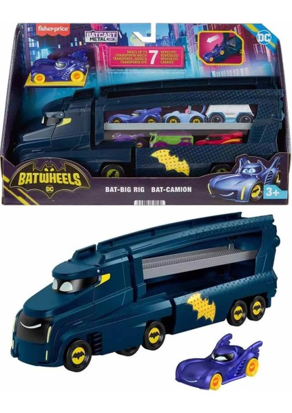 Fisher Price Imaginext Batwheels Büyük Tır 34CM Batman Taşıyıcı Tır ve Batman Metal Araba