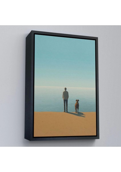- Çerçeveli Sahilde Tefekkür Eden Adam TABLOSU-7509