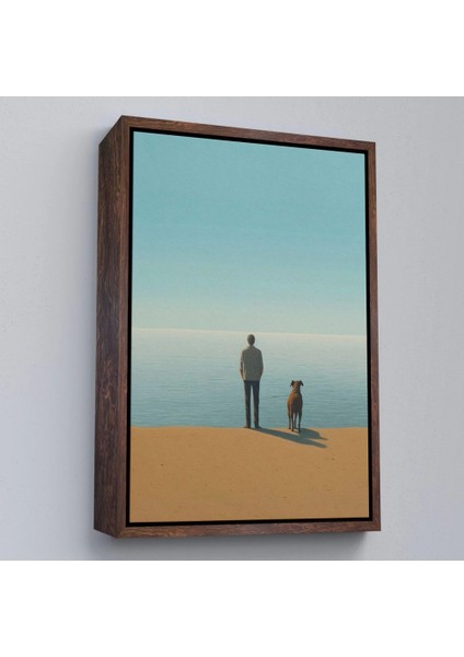 - Çerçeveli Sahilde Tefekkür Eden Adam TABLOSU-7509 fiyatları