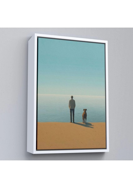 - Çerçeveli Sahilde Tefekkür Eden Adam TABLOSU-7509 fırsatları
