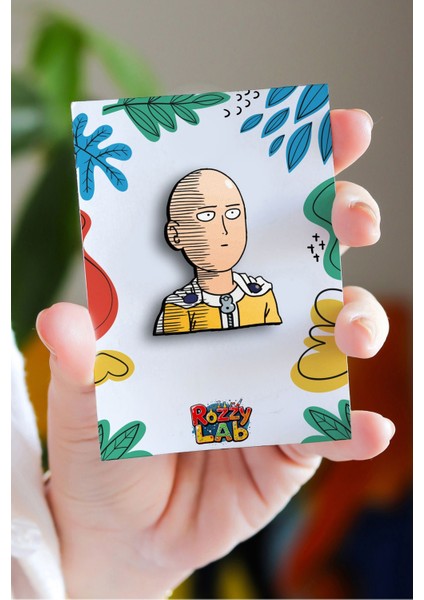 One Punch Man Ok! Anime Rozet - Pin - Rozet - Broş - Yaka Çanta Aksesuar