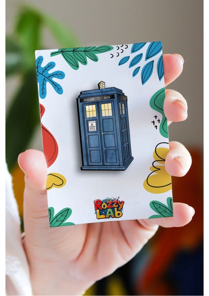 Tardis Doctor Who - Pin - Rozet - Broş - Yaka Çanta Aksesuar
